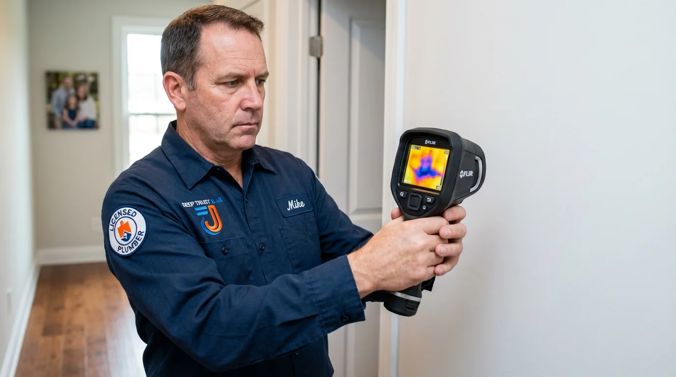 Thermal imaging leak detection by Johns Plumbing LLC in West Branch